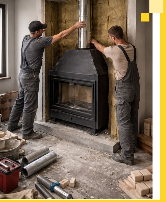 Изготовление и монтаж закрытых каминов в Тихорецке под ключ