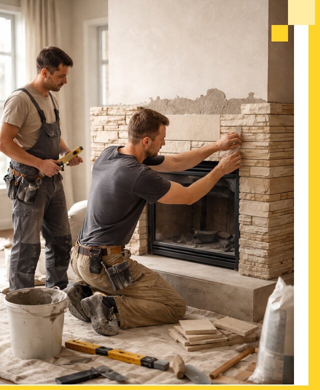 Установка и монтаж каминов для загородного дома в Тихорецке