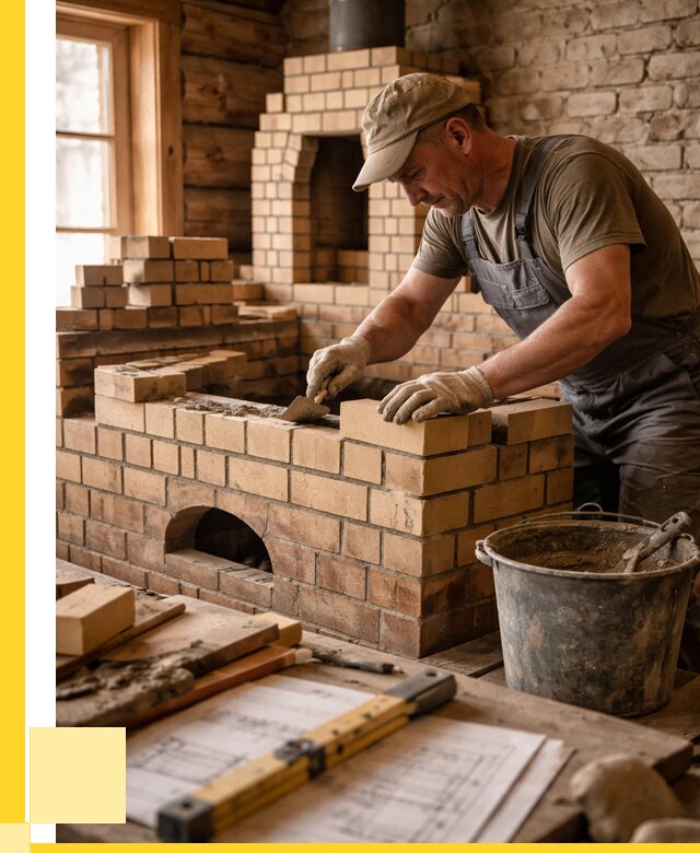 Кладка печей из кирпича в Тихорецке цены от 30921 р. - ЭриданТхр