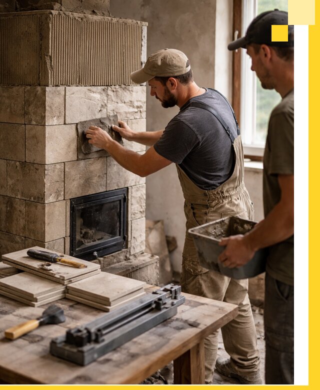 Профессиональная облицовка печей в Тихорецке: керамика и камень