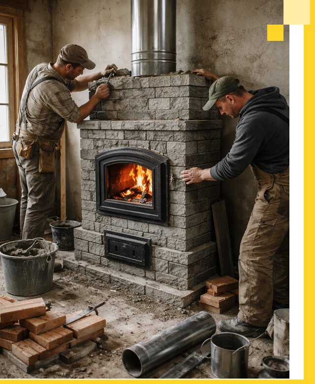 Производство, поставка и монтаж дровяных печей в Тихорецке