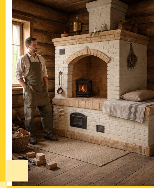 Русские печи с лежанкой под ключ в Тихорецке от 154605 р. ЭриданТхр