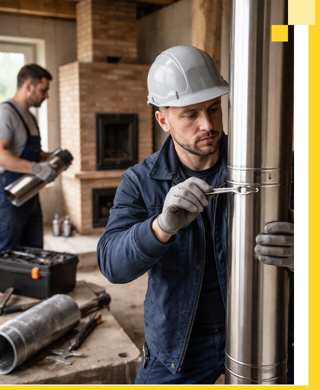 Профессиональный монтаж дымоходов для печей в Тихорецке