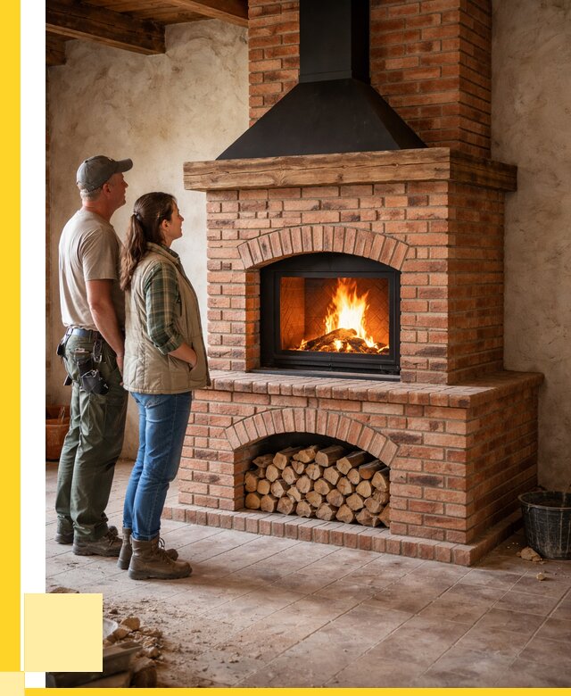 Печи камины из кирпича в Тихорецке от 123684 р. | ЭриданТхр