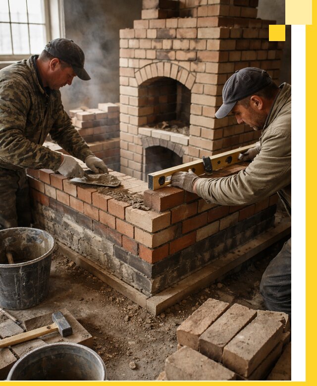 Изготовление и монтаж печей и каминов из кирпича в Тихорецке