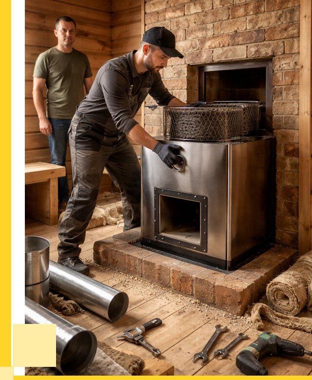 Монтаж банных печей под ключ в Тихорецке от 18553 р., ЭриданТхр