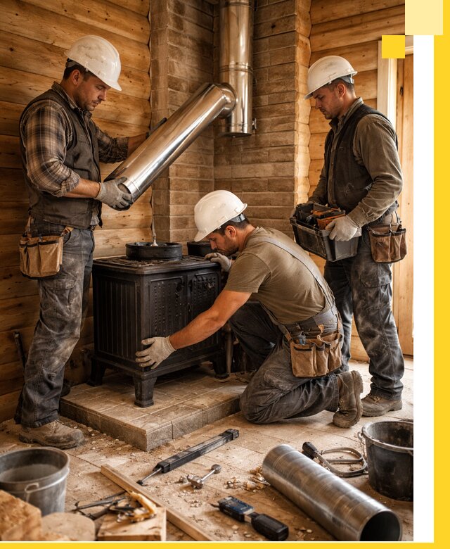 Профессиональный монтаж банных печей и дымоходов в Тихорецке