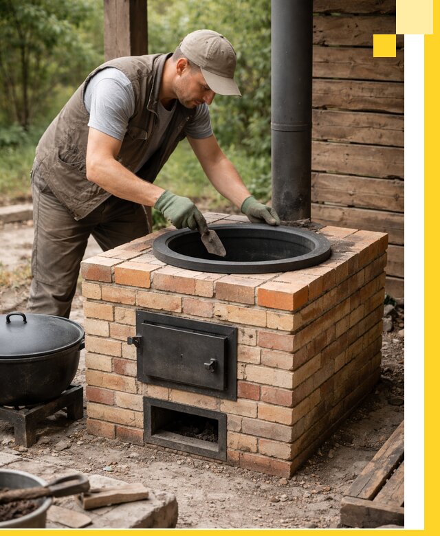 Изготовление и установка печей для казана в Тихорецке под ключ