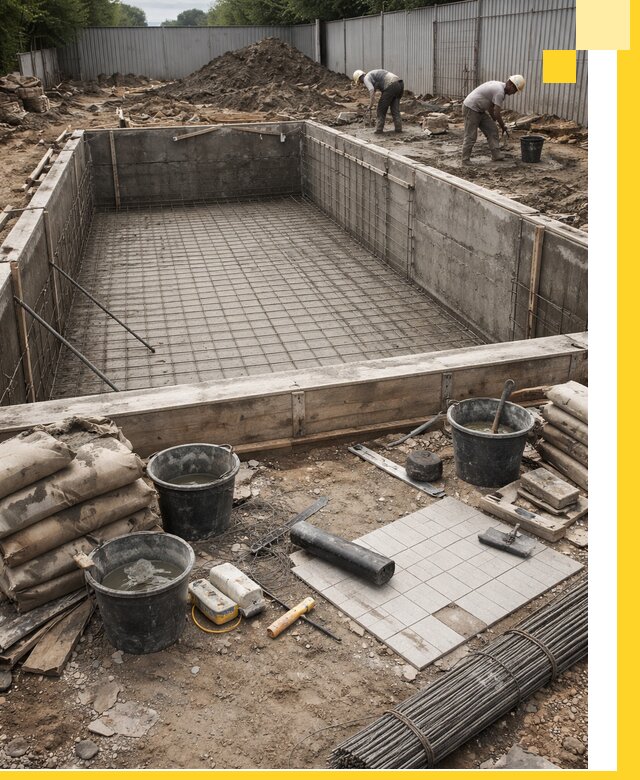 Строительство бассейнов под ключ в Тихорецке, дизайн и монтаж