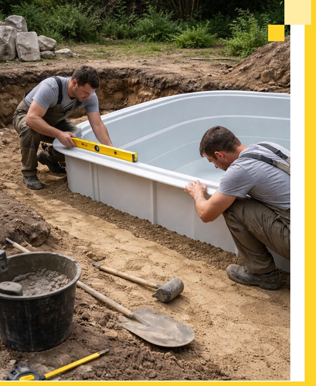 Производство и установка пластиковых бассейнов в Тихорецке под ключ