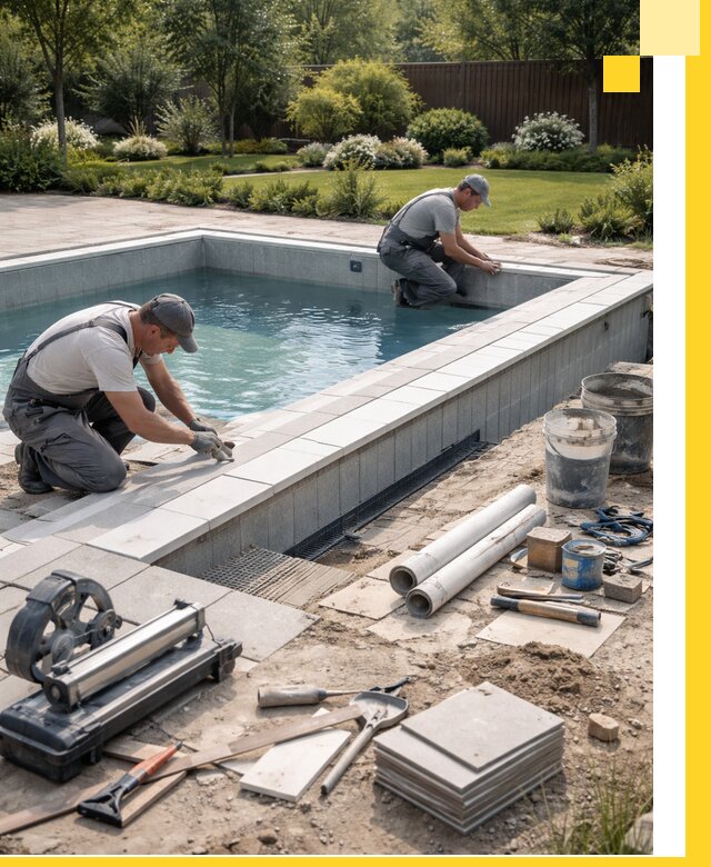 Строительство открытых бассейнов под ключ в Тихорецке профессионально