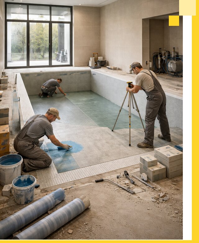 Проект и строительство закрытых бассейнов в Тихорецке под ключ