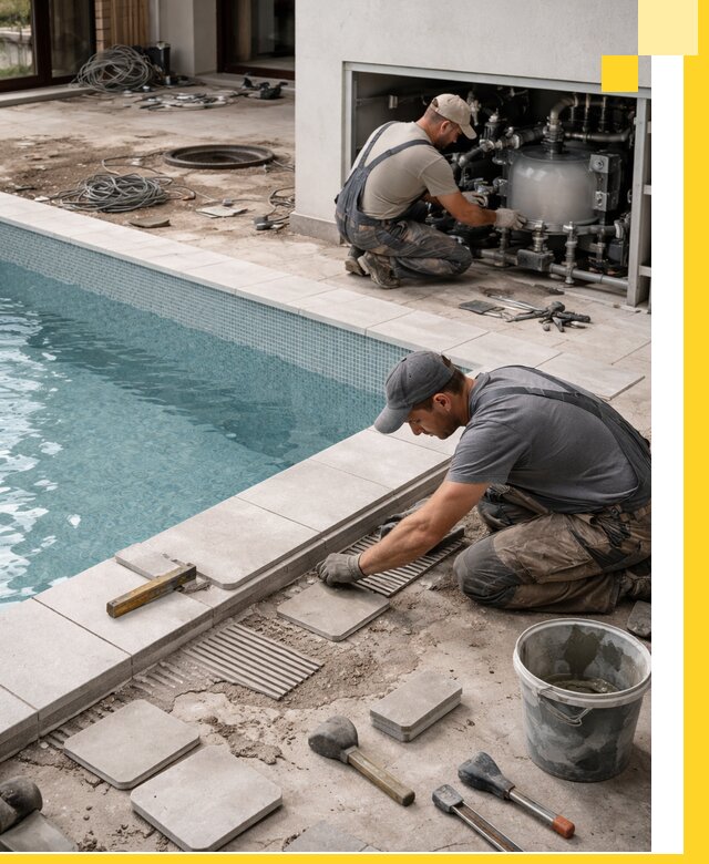 Строительство и монтаж бассейнов в коттедже в Тихорецке