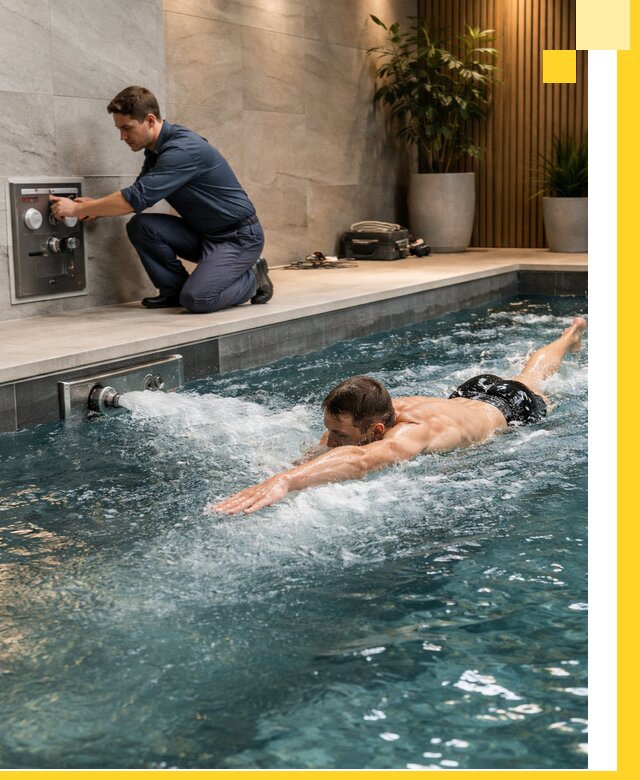 Проектирование и монтаж бассейнов с противотоком в Тихорецке