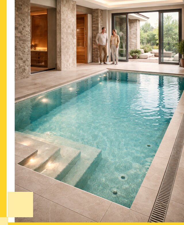 Бассейн во дворе в Тихорецке: проект, отделка от 1236840 р. | ЭриданТхр