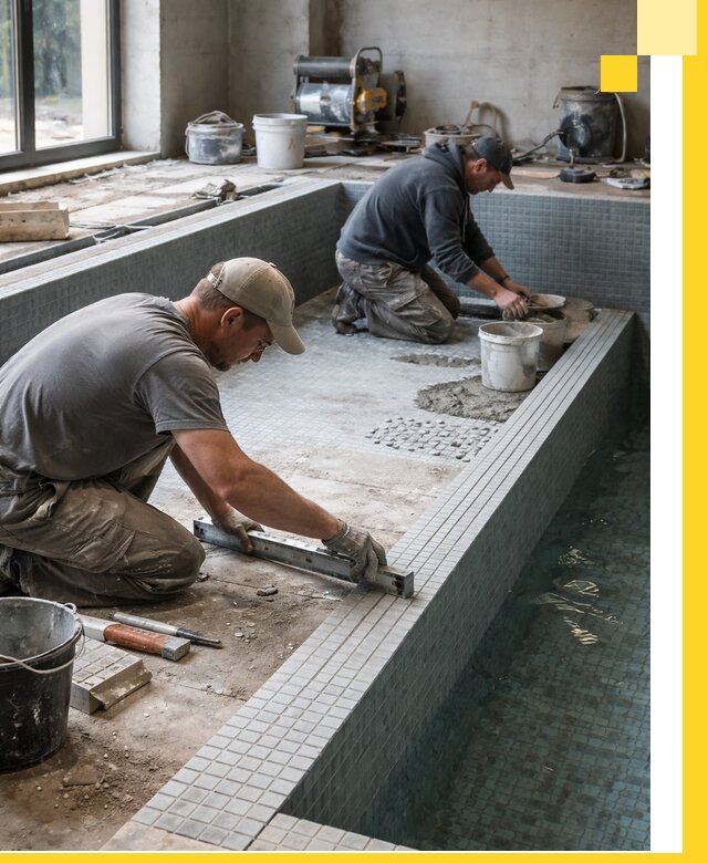 Строительство бассейна в частном доме в Тихорецке под ключ