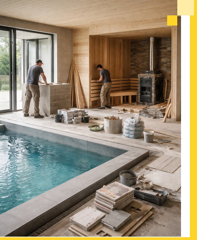 Проектирование и строительство бань с бассейном в Тихорецке