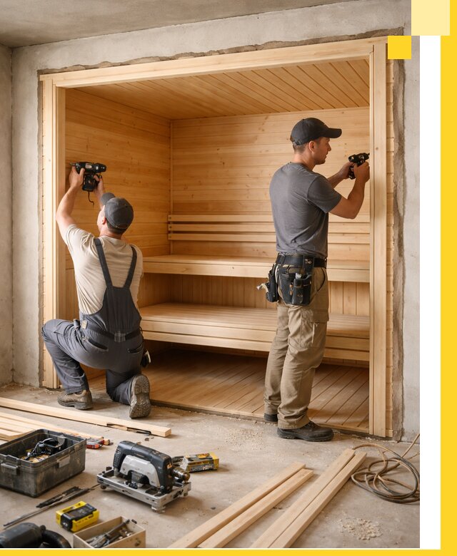 Монтаж саун под ключ в Тихорецке — проектирование и установка