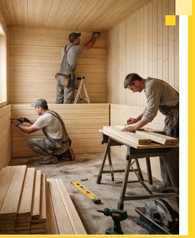 Обшивка саун в Тихорецке из натуральной древесины под ключ