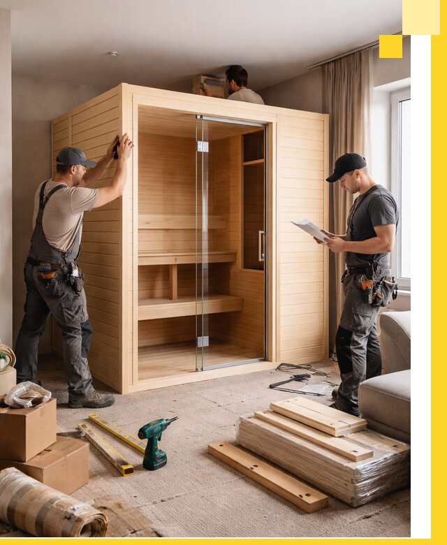 Установка и благоустройство саун в квартире в Тихорецке