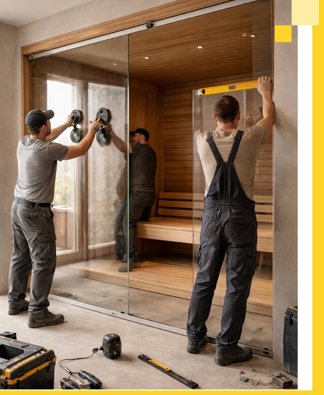 Производство и монтаж стеклянных саун под ключ в Тихорецке