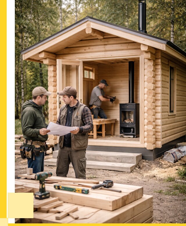 Монтаж бань под ключ в Тихорецке — от 206140 р. | ЭриданТхр