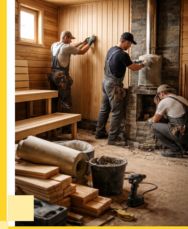 Ремонт бань под ключ в Тихорецке от 46382 р. | ЭриданТхр