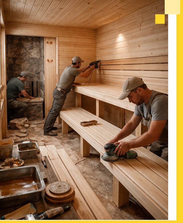 Профессиональная отделка бань в Тихорецке под ключ, с гарантией