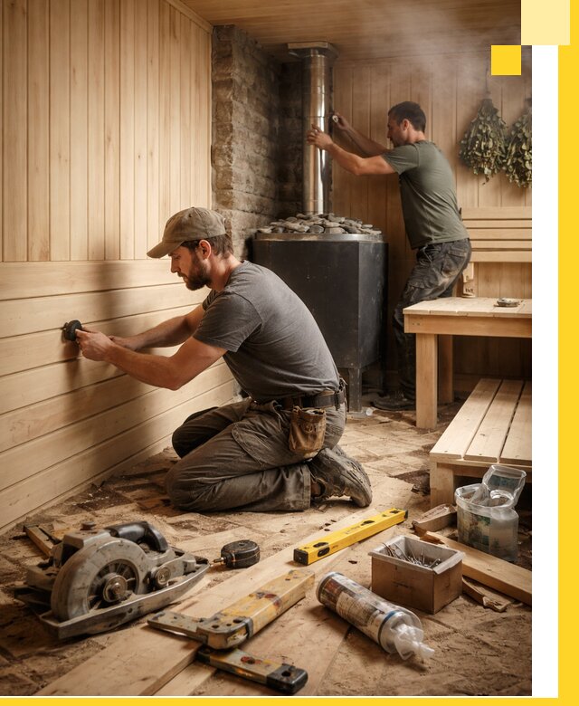 Полное строительство и оснащение парных под ключ в Тихорецке