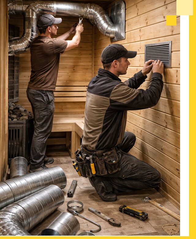 Проектирование и монтаж вентиляции бани в Тихорецке под ключ