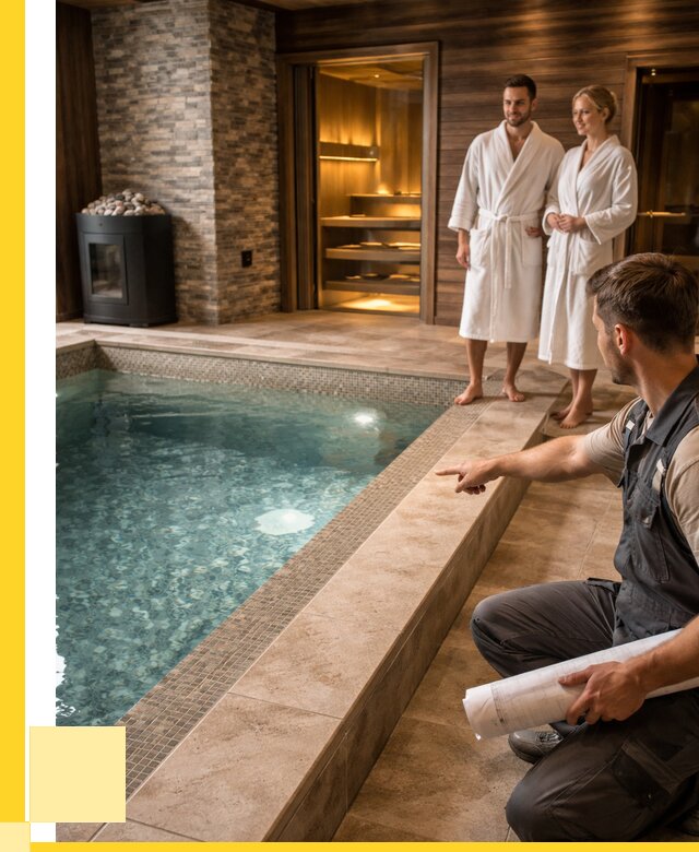 Проект бани с бассейном под ключ в Тихорецке от 66996 р. | ЭриданТхр