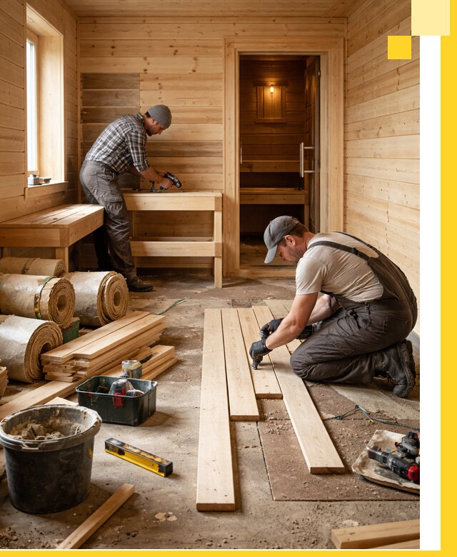 Индивидуальный проект бани с комнатой отдыха под ключ в Тихорецке