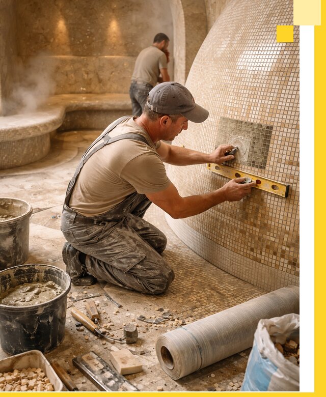 Хамам под ключ в Тихорецке: проектирование, строительство, отделка