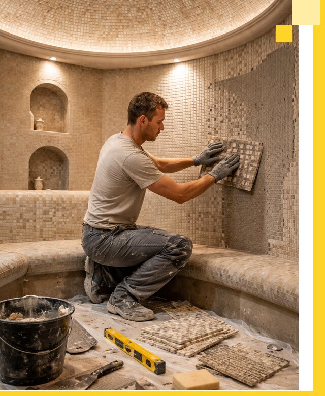 Устройство и монтаж домашнего хамама под ключ в Тихорецке