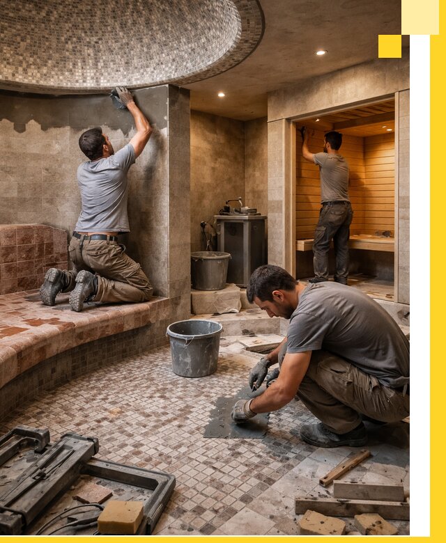 Проект и строительство хамама бани и сауны под ключ в Тихорецке