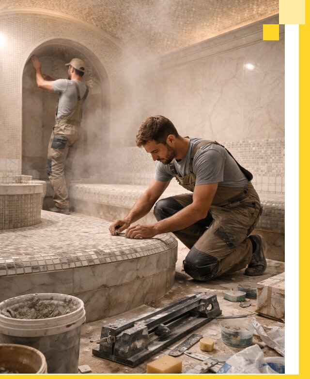 Профессиональный дизайн хамама и SPA под ключ в Тихорецке