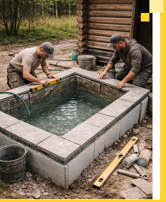 Изготовление и установка холодных купелей под ключ в Тихорецке